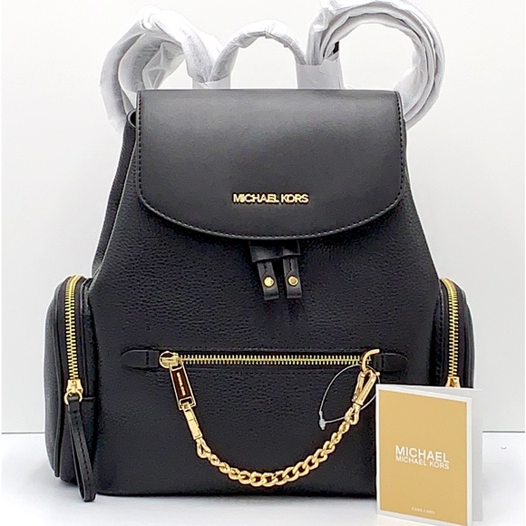 MICHAEL KORS
Jet Set Medium CHAIN Pebbled Leather
Backpack BLACK COLOR - Picture 1 of 15
